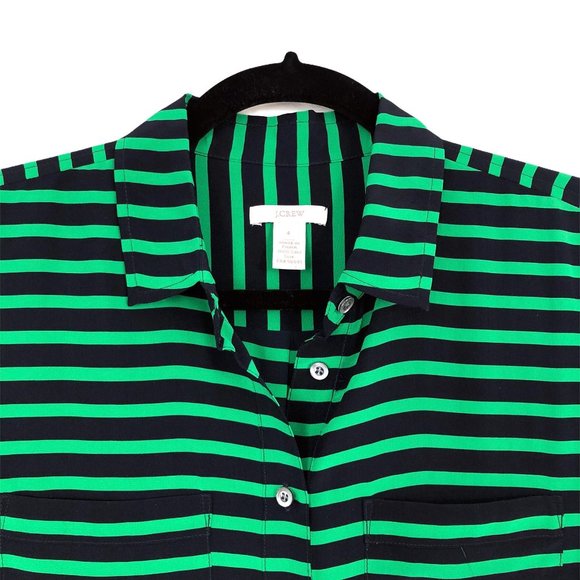 J. Crew Polly Popover in Silk Crepe de Chine Top 4 - Picture 3 of 7